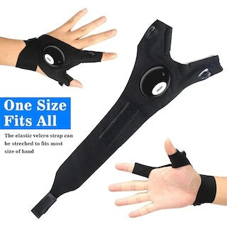 ZK40 Fingerless Glove LED Flashlight Waterproof Torch Fishing Camping Hiking Survival Safety Multi Light Tool Outdoor Tool
